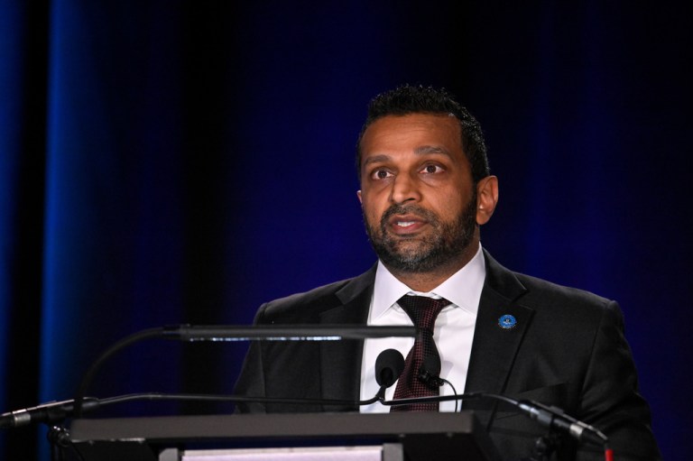 FBI Director Kash Patel speaks at the Rx and Illicit drug Summit, Wednesday, April 8, 2026, in Nashville.