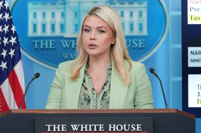 Leavitt heads to maternity leave and jokes reporters can just call Trump