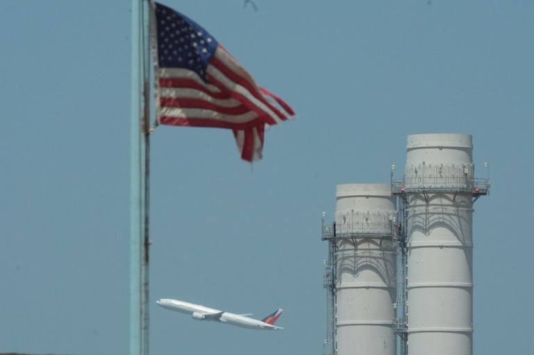A Philippine Airlines plane takes off from Los Angeles International Airport in El Segundo, Calif., on Friday, April 17, 2026.