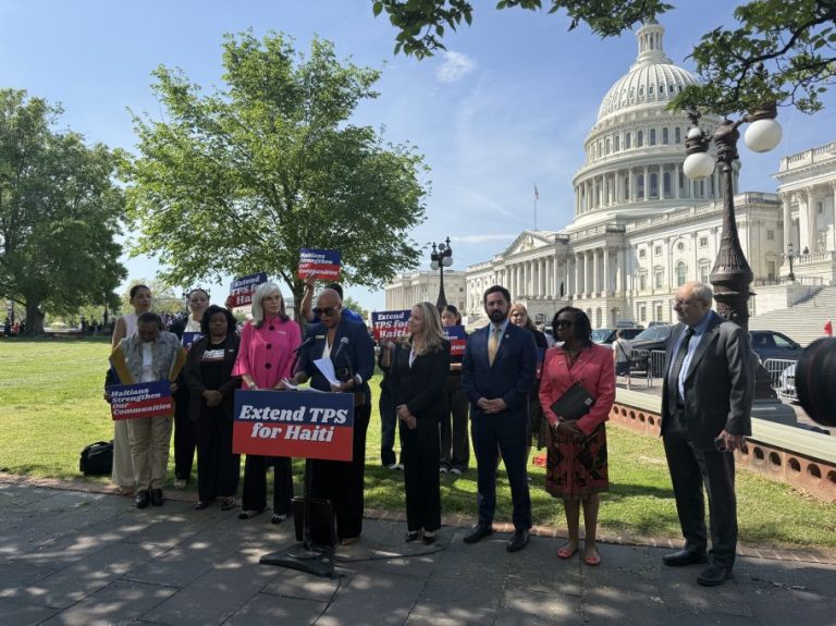 Rep. Anyanna Pressley (D-MA) holds a press conference on Temporary Protection Status for Haiti. (Lauren Green / Washington Examiner)