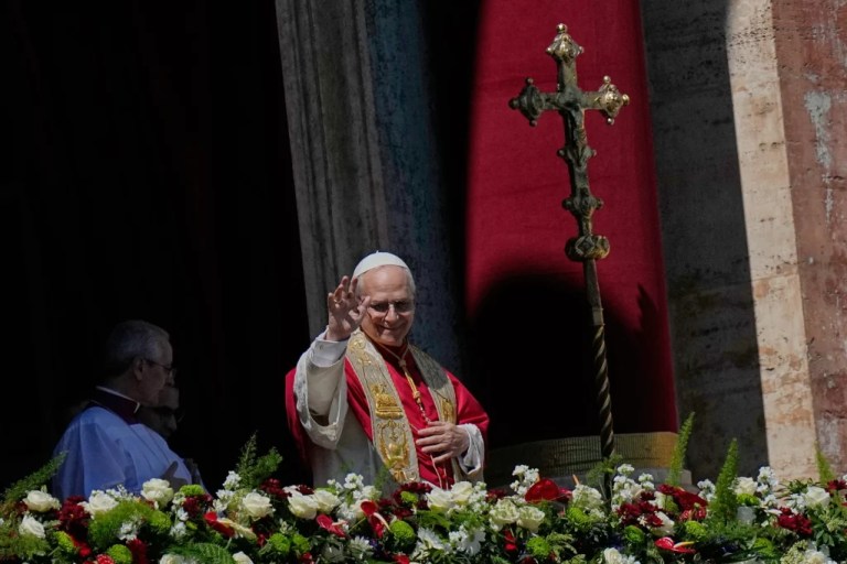 Pope Leo XIV during 2026 Easter Mass at the Vatican.