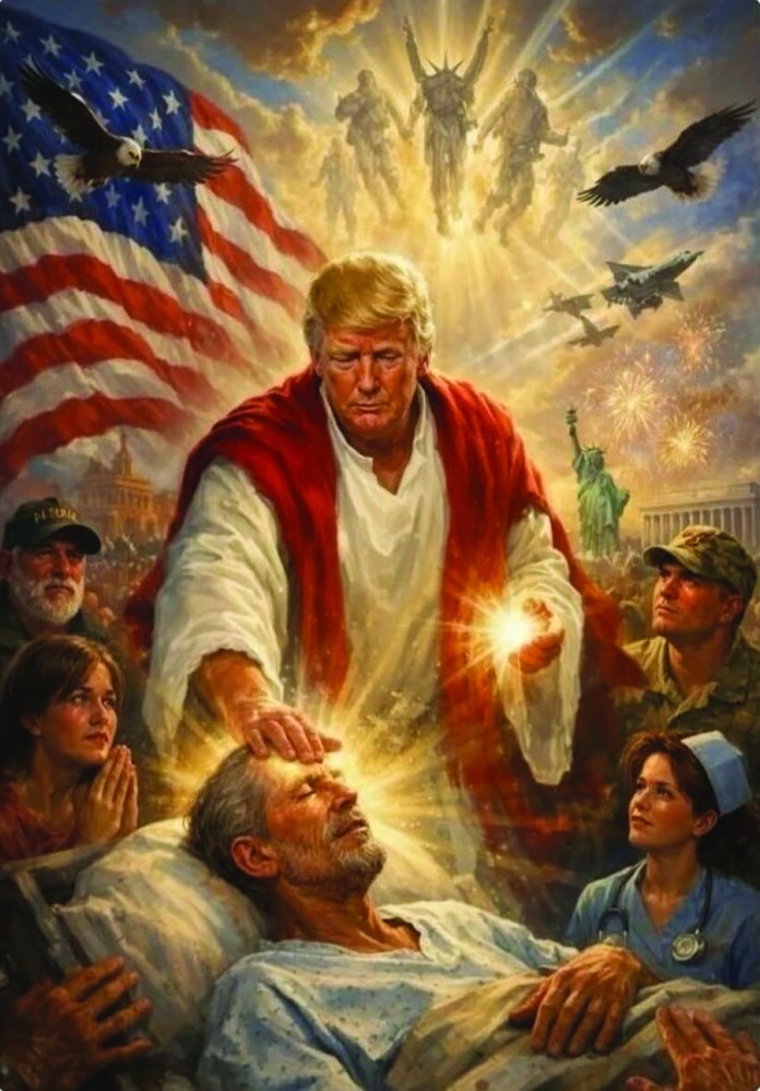 AI generated image via Donald Trump’s Truth Social account.