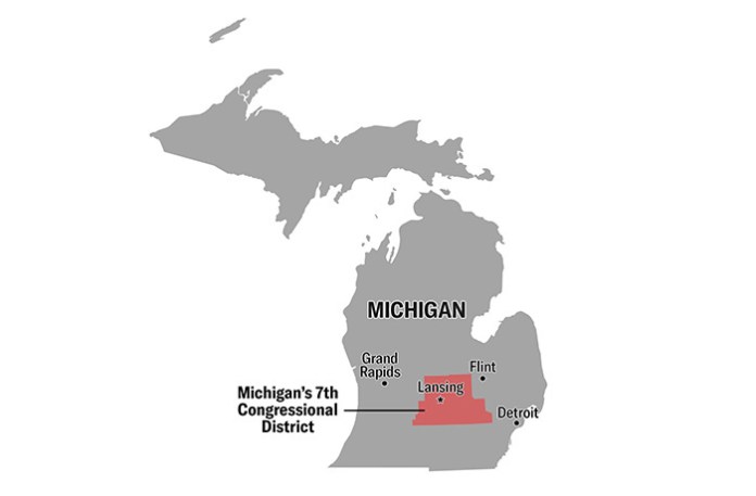 MIchigan's 7th Congressional District (Examiner graphic)