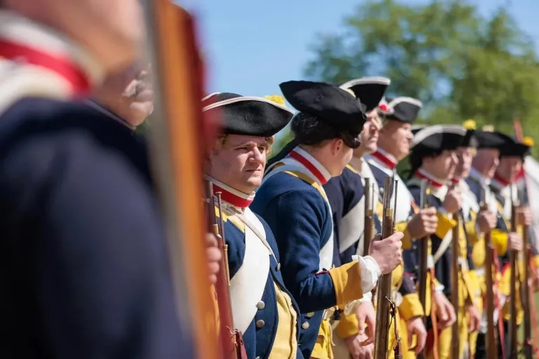 Reenactors at Mount Vernon in 2019. (Photo courtesy of Mount Vernon.)